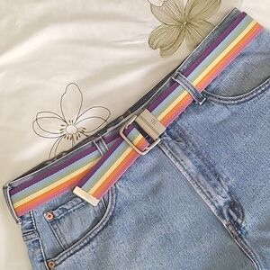 Rainbow Canvas Belt